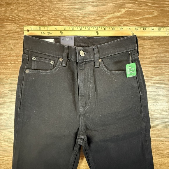 Gap 90s Straight High Rise Jeans Women's 27/4 Tall Black Denim NWT - Picture 6 of 10